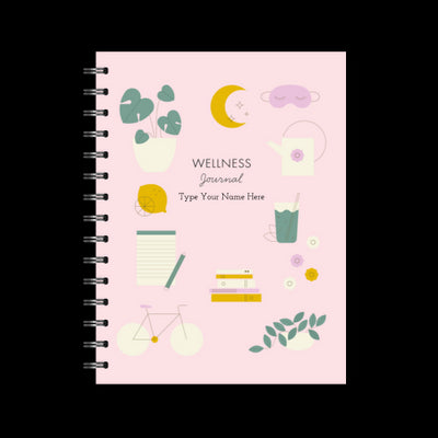 A5 Spiral Wellness journal - Multi - Pink
