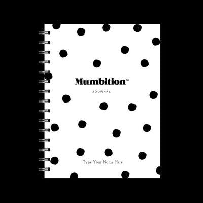 A5 Spiral Journal - Mums & Co - Mumbition™ - Dots - Black