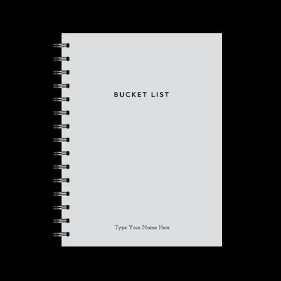 A5 Spiral Journal - Bucket List - Grey