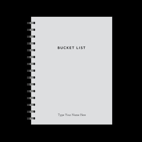 A5 Spiral Journal - Bucket List - Grey