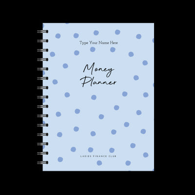 A5 Spiral Journal - Ladies Finance Club - Money Planner - Blue
