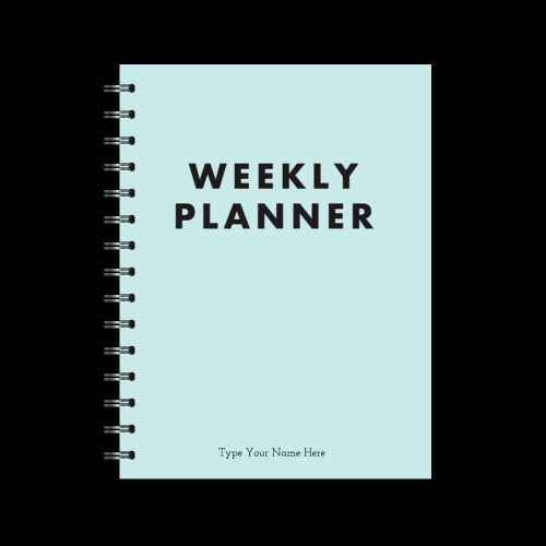 A5 Spiral Planner Undated - Weekly Planner - Mint