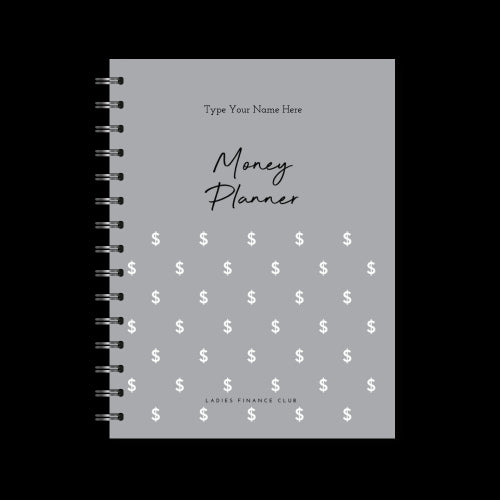 A5 Spiral Journal - Ladies Finance Club - Money Planner - Grey