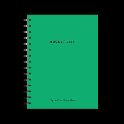 A5 Spiral Journal - Bucket List - Green