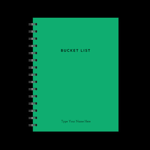 A5 Spiral Journal - Bucket List - Green