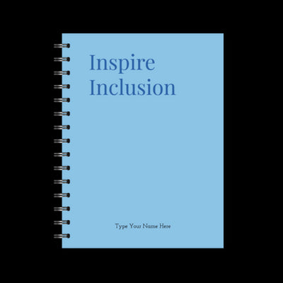 A5 Spiral Journal - IWD - Inspire Inclusion - Blue