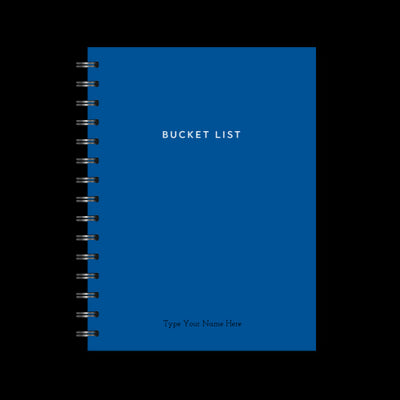 A5 Spiral Journal - Bucket List - Blue