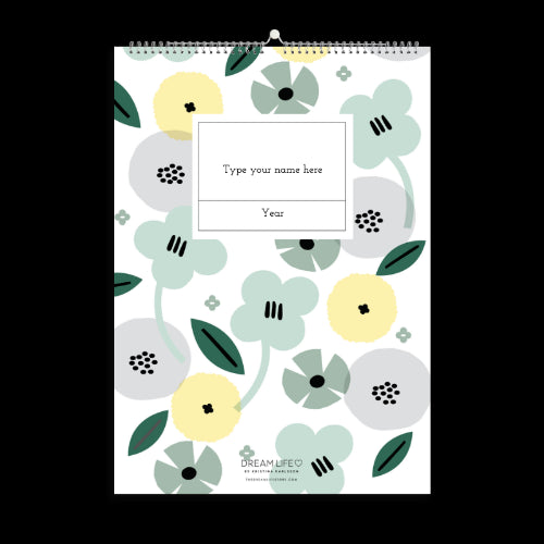 A3 Family Calendar - Summer - Green