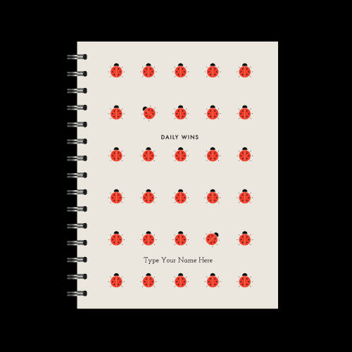 A5 Spiral Journal - Daily Wins - Ladybirds