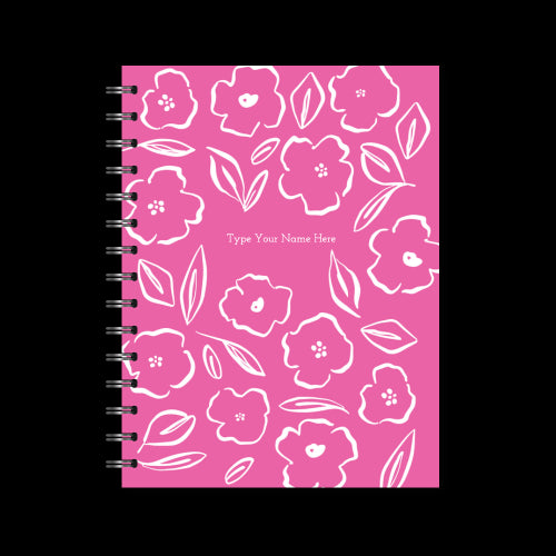 A5 Spiral Journal - Floral - Pink