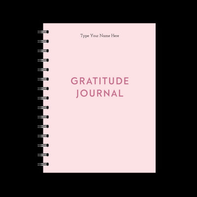 A5 Spiral Journal - Gratitude - Pink