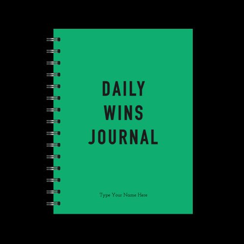 A5 Spiral Journal Daily Wins - Emerald