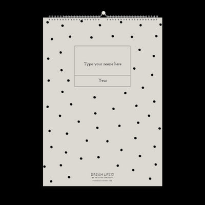 A3 Family Calendar - Dots - Sand