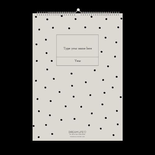 A3 Family Calendar - Dots - Sand