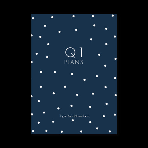 A5 Journal - Daily Progress - Q1 - Navy Dots