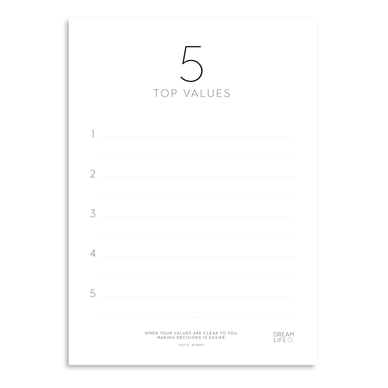 5 TOP VALUES Downloadable PDF