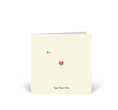 Personalised Card - Ps:
