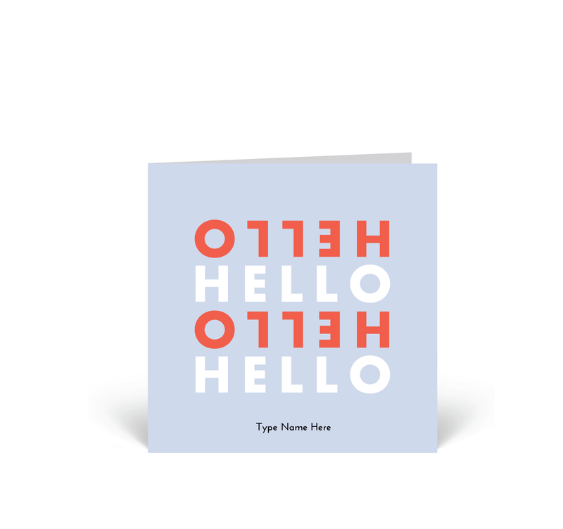 Personalised Card - Hello