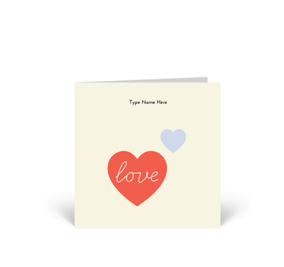 Personalised Card - Love Hearts