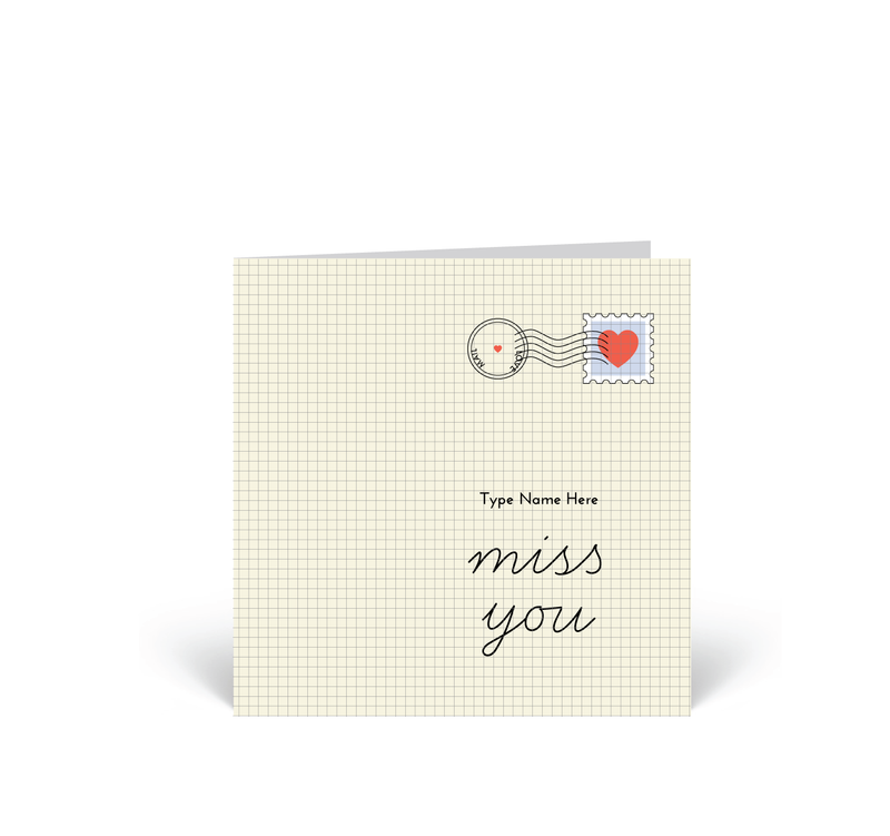 Personalised Card - Miss You