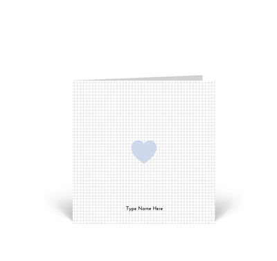 Personalised Card - Blue Heart