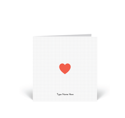 Personalised Card - Red Heart