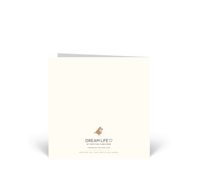 Personalised Christmas Cards 10 Pack - Bird - Green