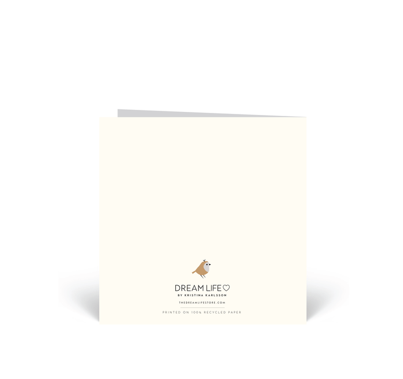 Personalised Christmas Cards 10 Pack - Bird - Green