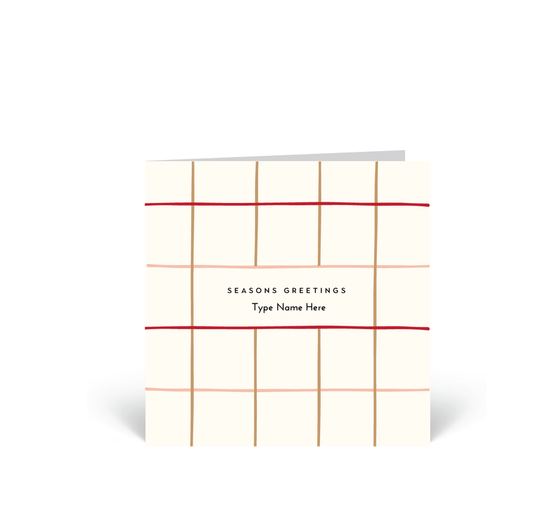 Personalised Christmas Cards 10 Pack - Red