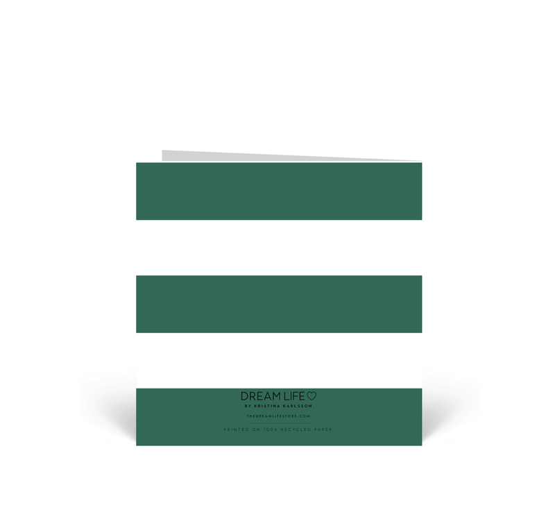 Personalised Christmas Card - Merry - Green