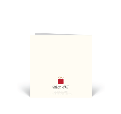 Personalised Christmas Cards 10 Pack - Pressies - Red