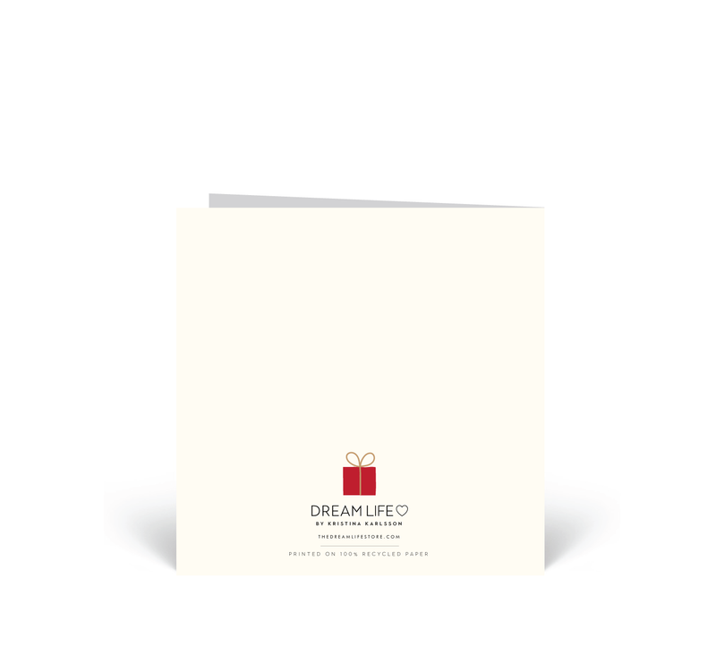 Personalised Christmas Cards 10 Pack - Pressies - Red