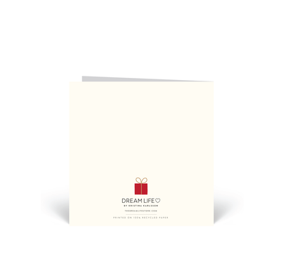 Personalised Christmas Card - Pressies - Red