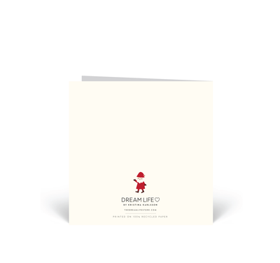 Personalised Christmas Card - Santa - Red