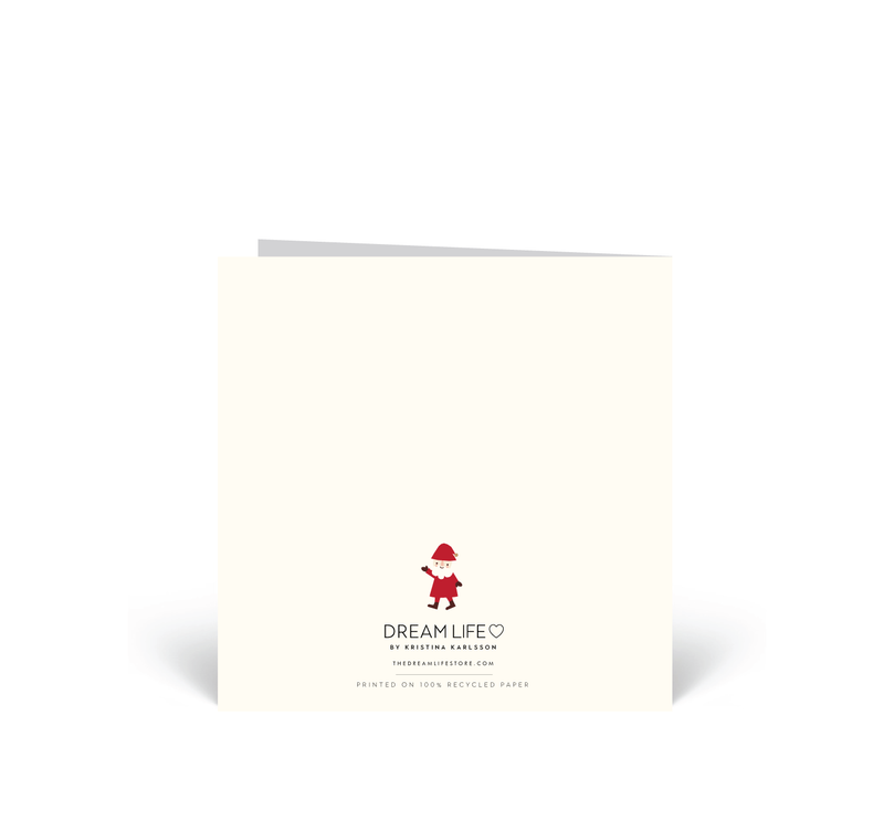 Personalised Christmas Card - Santa - Red