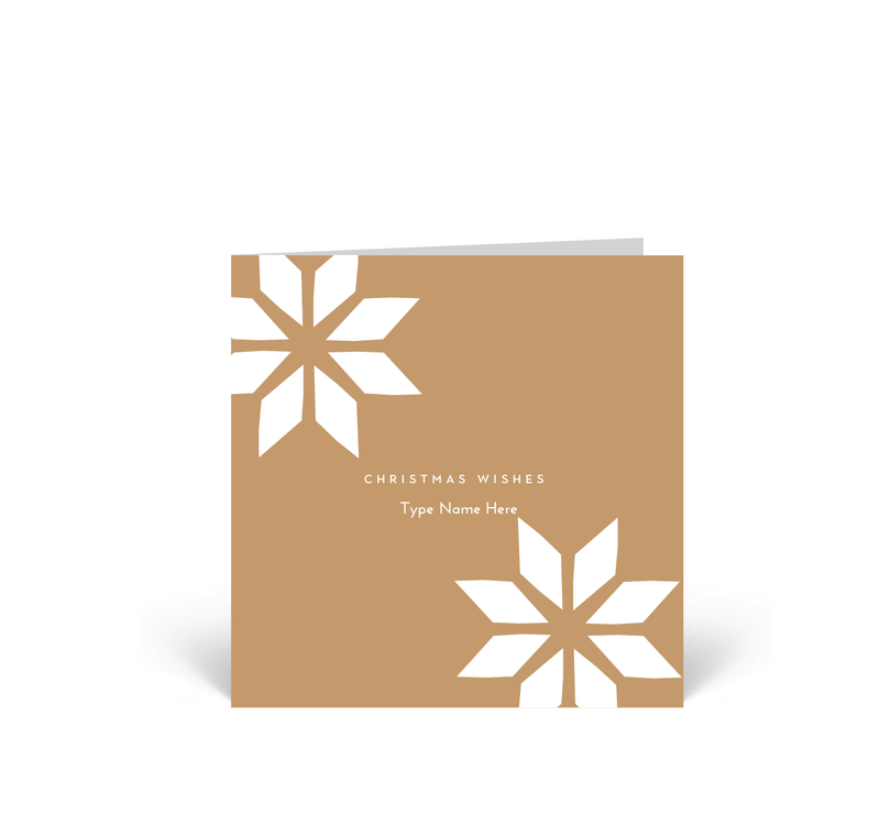 Personalised Christmas Card - Star - Gold