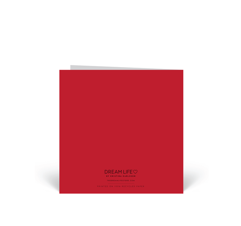 Personalised Christmas Cards 10 Pack - Star - Red