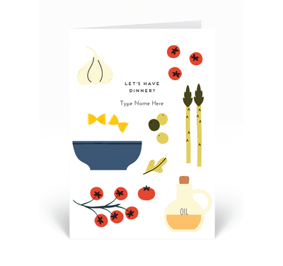 Personalised Card - Let's Have Dinner?