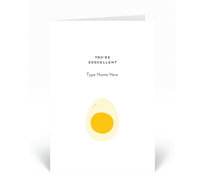 Personalised Card - You're Eggcellent