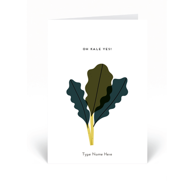Personalised Card - Oh Kale Yes