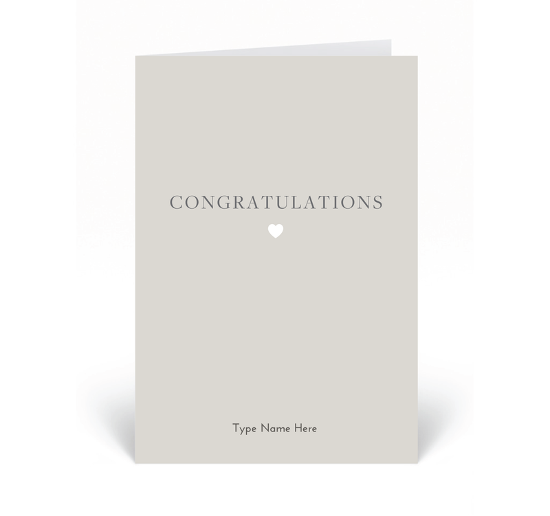 Personalised Card - Congratulations - Sand