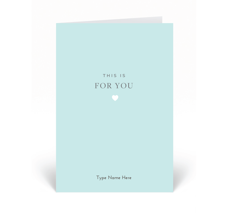 Personalised Card - For You - Ocean