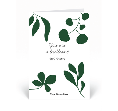 Personalised Card - You Are A Brilliant Woman