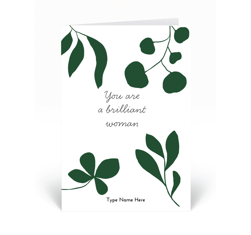 Personalised Card - You Are A Brilliant Woman