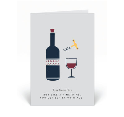 Personalised Card - Just Like a Fine Wine