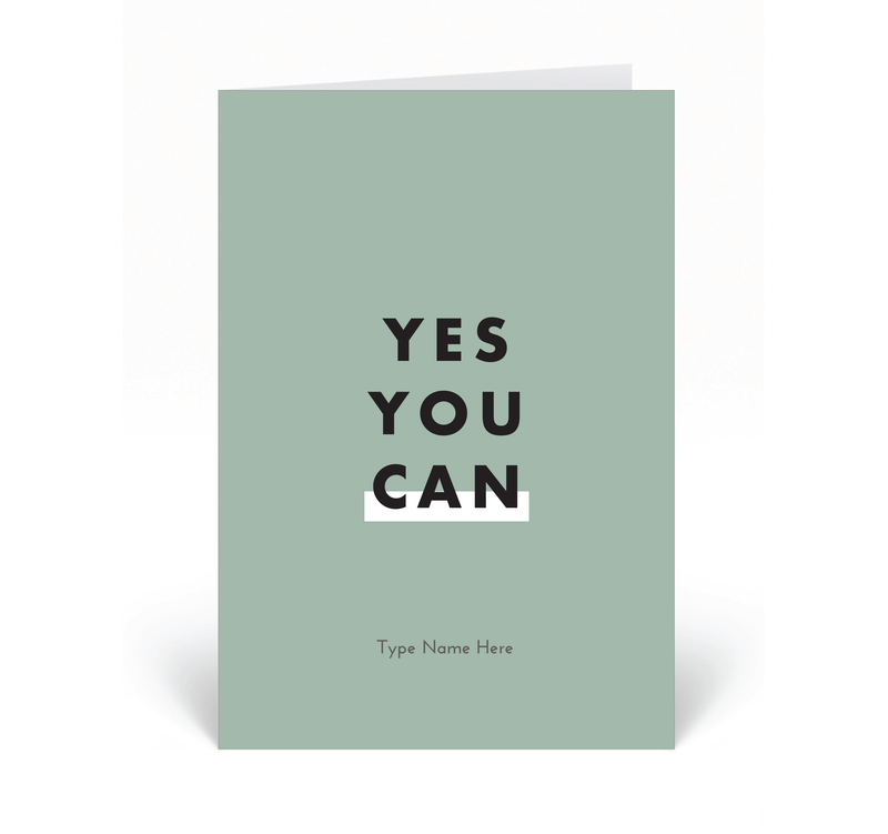 Personalised Card - Yes You Can