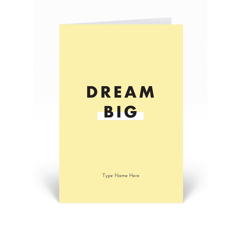 Personalised Card - Dream Big