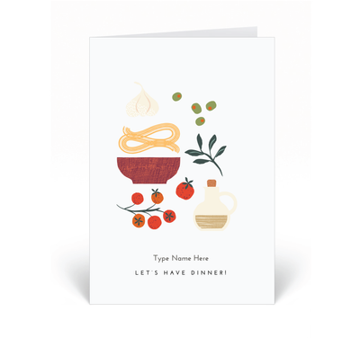 Personalised Card - Let's Have Dinner