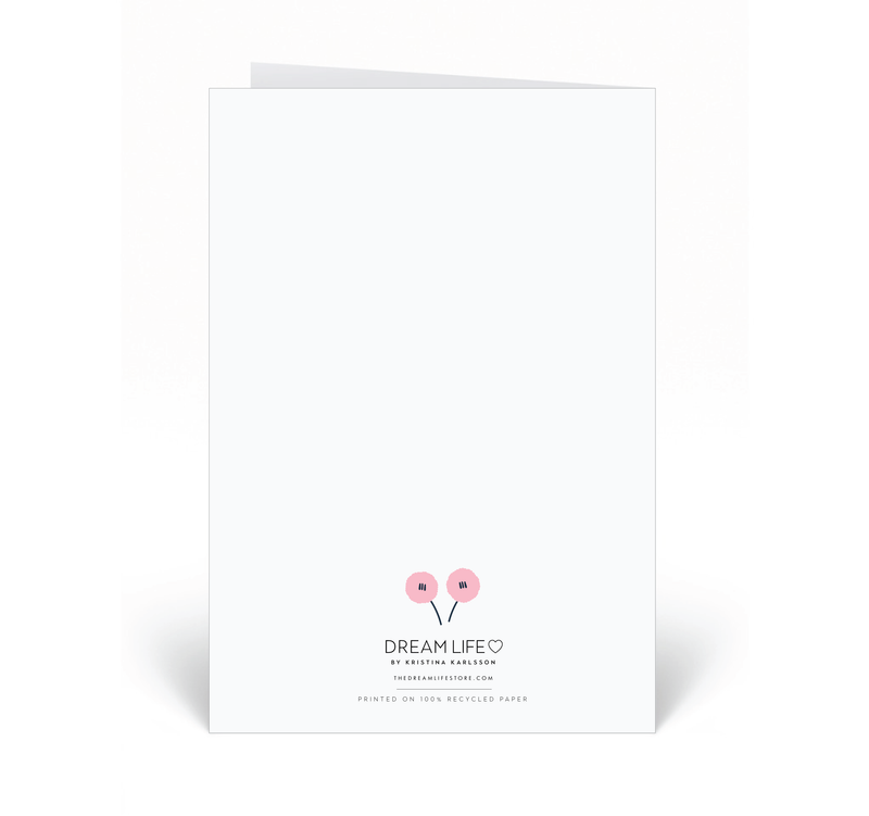 Personalised Card - Happy Birthday - Floral - Pink