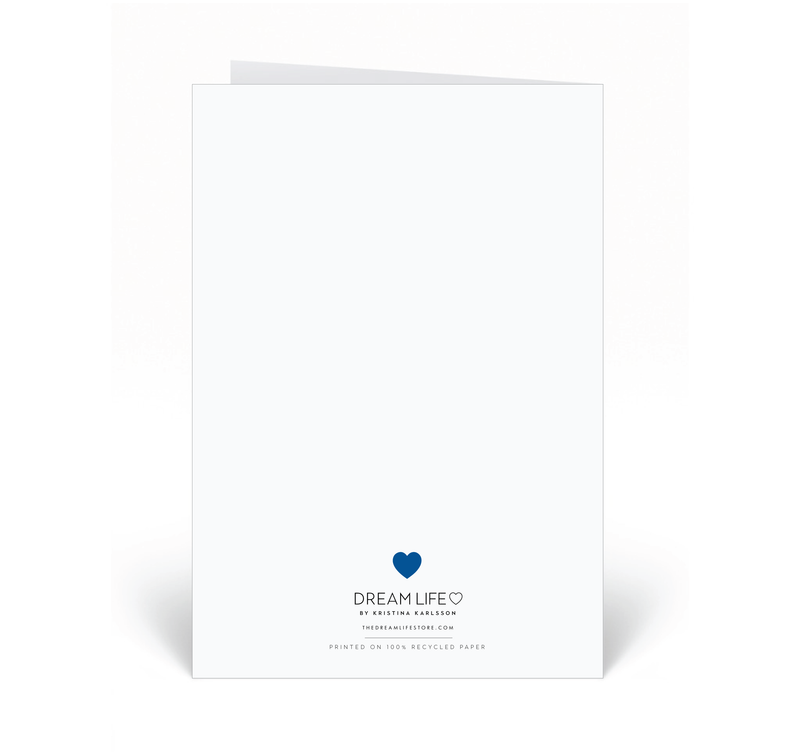 Personalised Card - Happy Birthday - Heart - Blue